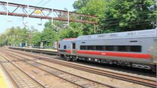 MetroNorth Double M2  M8s Local and a P32ACDM Exp train at Harrison NY [upl. by Almeda]