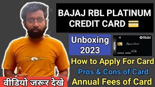 Unboxing BAJAJ RBL Super Easy Platinum Credit Card 2023 अच्छा और बुरा क्या है Rewards क्या मिला [upl. by Irap]