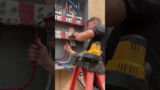 Young master electrician wiring 1000 Amp CT cabinet 600 amp service [upl. by Suanne]