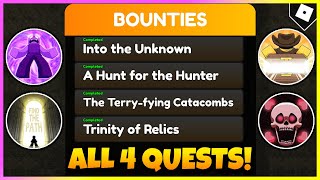 How to COMPLETE ALL 4 BOUNTIES  QUESTS from THE HITMAN in SLAP BATTLES Updated June 2024 ROBLOX [upl. by Tabbitha]