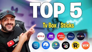 TOP 5 TV BOX  STICKS pra Assistir Streaming [upl. by Aron75]