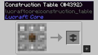 How to craft the Construction Table in LucraftCore [upl. by Madaih]