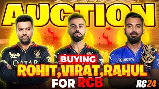 Buying Kohli Rohit Rahul And More For Rcb In rcpl Auction😍 Real Cricket 24 [upl. by Jorgenson434]