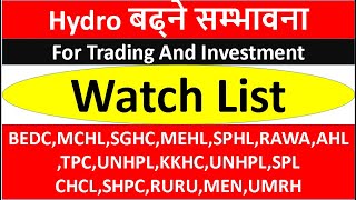 best stocks to buy now। Watchlist।nepali share market news।hydropower sector analysis [upl. by Elamrej]