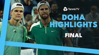 Mensik vs Khachanov For The Falcon Trophy 🏆 Doha 2024 Final Highlights [upl. by Bortz]