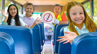 Nastya and the rules for children on the school bus [upl. by Marra]