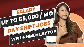 Earn Up to ₱65000mo Day Shift  WFH Setup  HMO amp Laptop Included va onlinejobs wfh dayshift [upl. by Morrissey]