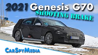 2021 Genesis G70 Shooting Brake prototype spied testing in the Alps [upl. by Abad672]