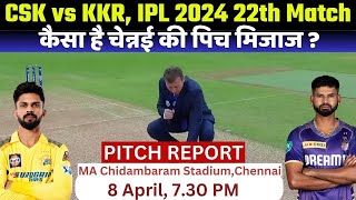 MA Chidambaram Stadium Pitch Report CSK vs KKR IPL 2024 Match 22 Pitch Report Chennai Pitch Report [upl. by Adhern]