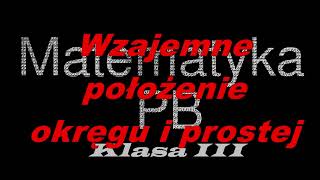 Nowa Era klasa 4 zad2 strona 109 Wzajemne położenie okręgu i prostej [upl. by Ailel]