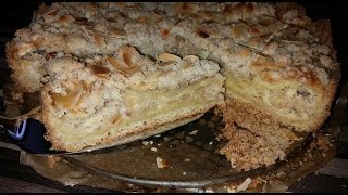 Super saftiger Apfelkuchen mit Schmand unter Mandelstreusseln  Apple Pie aus dem Thermomix TM5 [upl. by Bonny632]