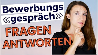 Deutsch lernen Bewerbungsgespräch │ Wichtige Fragen und Antworten │ Deutsch sprechen B2 C1 C2 [upl. by Nileek]