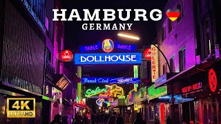 Hamburg Nightlife 4K Walking Tour Red Light District l Reeperbahn 🇩🇪 [upl. by Adolphe]