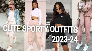 Cute Sporty Outfit Ideas 202324SPORTY OUTFITS Casual workout Outfits [upl. by Elata]