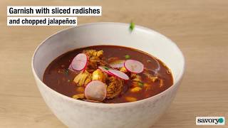 Pozole Rojo with Chicken  Savory [upl. by Aba76]