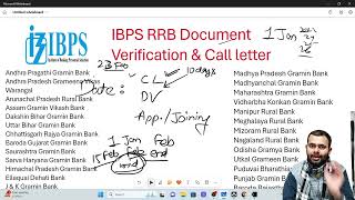 IBPS RRB 2024 DV Call Letter Joining Kb aaygi  Date  Clerk  PO  SO [upl. by Ahsiem]