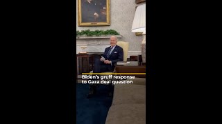 Biden deflects from journalist’s Gaza deal question  AJ shorts [upl. by Moffitt]