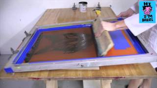 2 Color Screen Print  how to do it with one screen  Hi Im Daniel TV [upl. by Pattani]