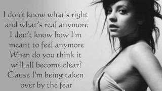 Lily Allen  The fear with lyrics on screen HQ [upl. by Tyrus]