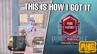 How to get PUBG MOBILE Partner title PUBG Mobile [upl. by Acilgna]