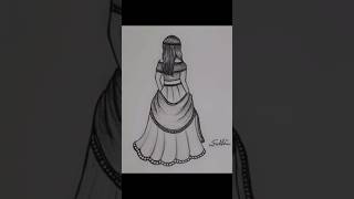 How to Draw a Girl With Traditional DressGirl Drawing pencil sketch for beginner👍😊by Subhi jaiswal [upl. by Sorac470]