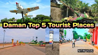 The Best of Daman Top 5 Tourist Places Jampor devka beach [upl. by Namrac]