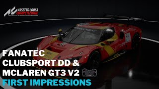 ClubSport DD and McLaren GT3 V2 first impressions in ACC [upl. by Malloy287]