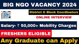 20 REGULAR VACANCY in NGO  SALARY 50000  FRESHERS ELIGIBLE  NGO JOBS 2024  APPLY ANY GRADUATE [upl. by Jayson555]