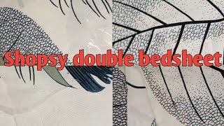 shopsy double bedsheet under 141 rs ll Shopsy order review ll Shopsy Double bedsheet review [upl. by Ariait248]