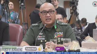 CONG ACOP GINISA SA TANUNG ANG MGA GENERALS SA HEARING [upl. by Linda]