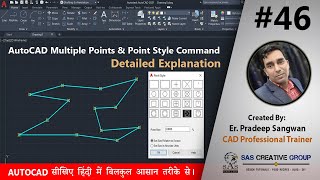 AutoCAD Multiple Point amp Point Style Command AutoCAD Tutorials 46  HindiUrdu autocad 202125 cad [upl. by Iinden]