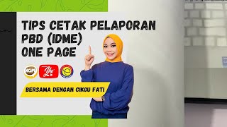 Cara Cetak Slip PBD dengan IDme Satu Muka Surat Sahaja🚀 [upl. by Ahsilam]