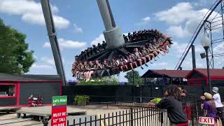 My friend rides the Black Widow swinging upside down ride at Kennywood Park [upl. by Aihceyt]