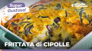 FRITTATA di CIPOLLE al FORNO il secondo perfetto per una cena veloce Ricetta sana e super gustosa [upl. by Atinej]