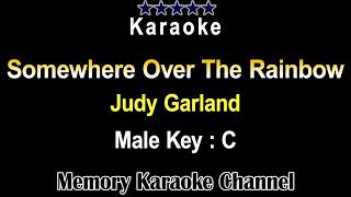 Somewhere Over The Rainbow Karaoke Judy Garland  Male Tone Key C [upl. by Susanne]