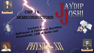 Semiconductors XII ch 14 Lect3 Halfwave amp Fullwave Rectifiers Photodiode LED amp Solar cell [upl. by Glynda]