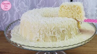 BOLO DE TAPIOCA COM CALDA 4 LEITES  RECEITAS DA CRIS [upl. by Aseek]