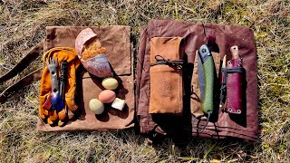 My traditional bedroll and haversack kit loadout and campfire cooking Campcraft Bushcraft Spain [upl. by Enyrehtak]