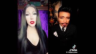 Jessica Felice 21 Morticia Addams Family Duet Halloween Makeup Costume Cosplay SuperFan Hype [upl. by Vittorio181]