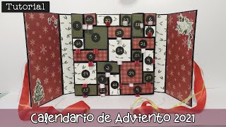 Tutorial Calendario de Adviento 2021 🗓️🎄 Ideas Scrap Navideñas 🎅🏻 [upl. by Iow]