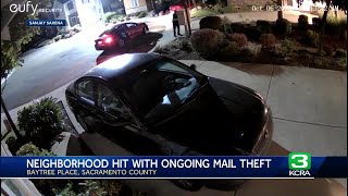 Mail thief caught on camera in Sacramento County [upl. by Sivrahc]