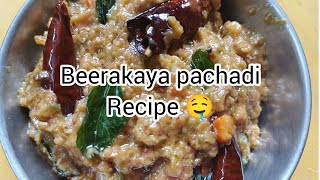 Beerakaya pachadi 😋😋 tasty recipe 🤤 Indraja Vinni vlogs 🤗 [upl. by Buffy]