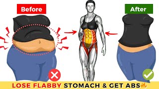 5Min FLABBY STOMACH Standing Workout  LOSE BELLY FAT Get SLIM WAIST [upl. by Adigirb]