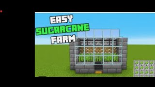 how to make sugar cane farm in mcpe 121 minecraft version [upl. by Sollars]