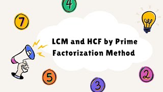 learn LCM and HCF by Prime Factorization Method [upl. by Francoise985]