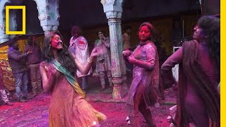 Get an UpClose Look at the Colorful Holi Festival  National Geographic [upl. by Vala]