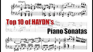 Top 10 of HAYDNs Piano Sonatas [upl. by Ahsienat501]