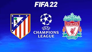 FIFA 22  Atletico Madrid vs Liverpool  Champions League 202122  Full Match amp Gameplay [upl. by Allicirp470]