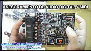 Quartet placa de sonido pci de Infrasonic 4 IN4 OUT CON MIDI EN ARTIER [upl. by Sseb711]