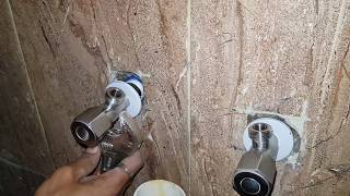 Angle Valve Fitting in the WallBathroom Shower Mixer Fittings।Shower Mixer Installation Process [upl. by Alcine22]